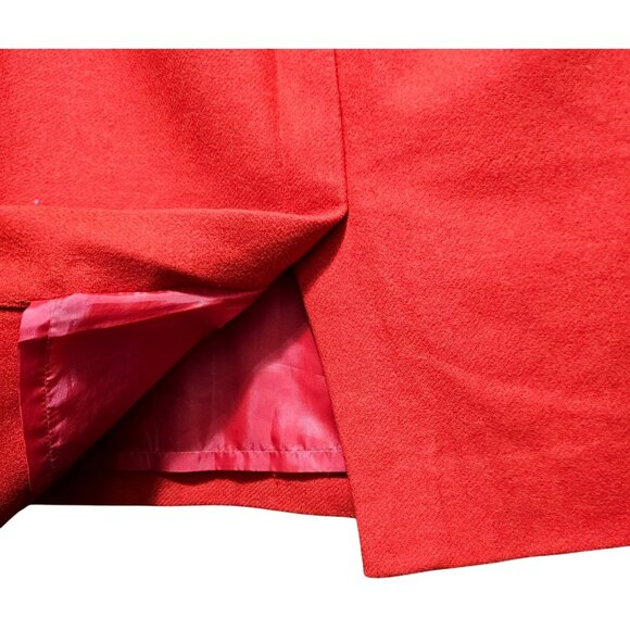 J.Crew Red Wool Blend Pencil Skirt Women's Size 4 Back Vent - Picture 4 of 9